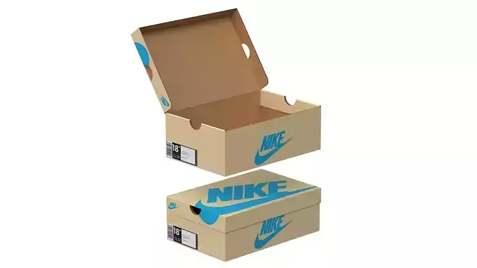 Nike Shoe Box PBR 08 Low-poly 3D model Nike Shoe Box PBR 08 Low-poly 3D model