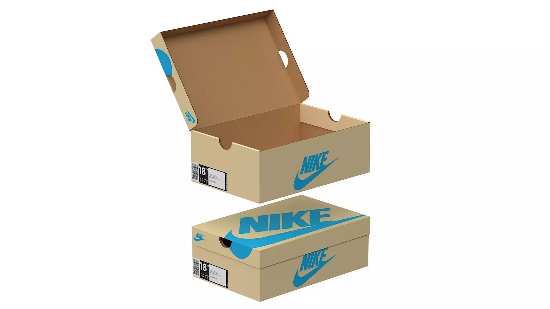 Nike Shoe Box PBR 08 Low-poly 3D model_0