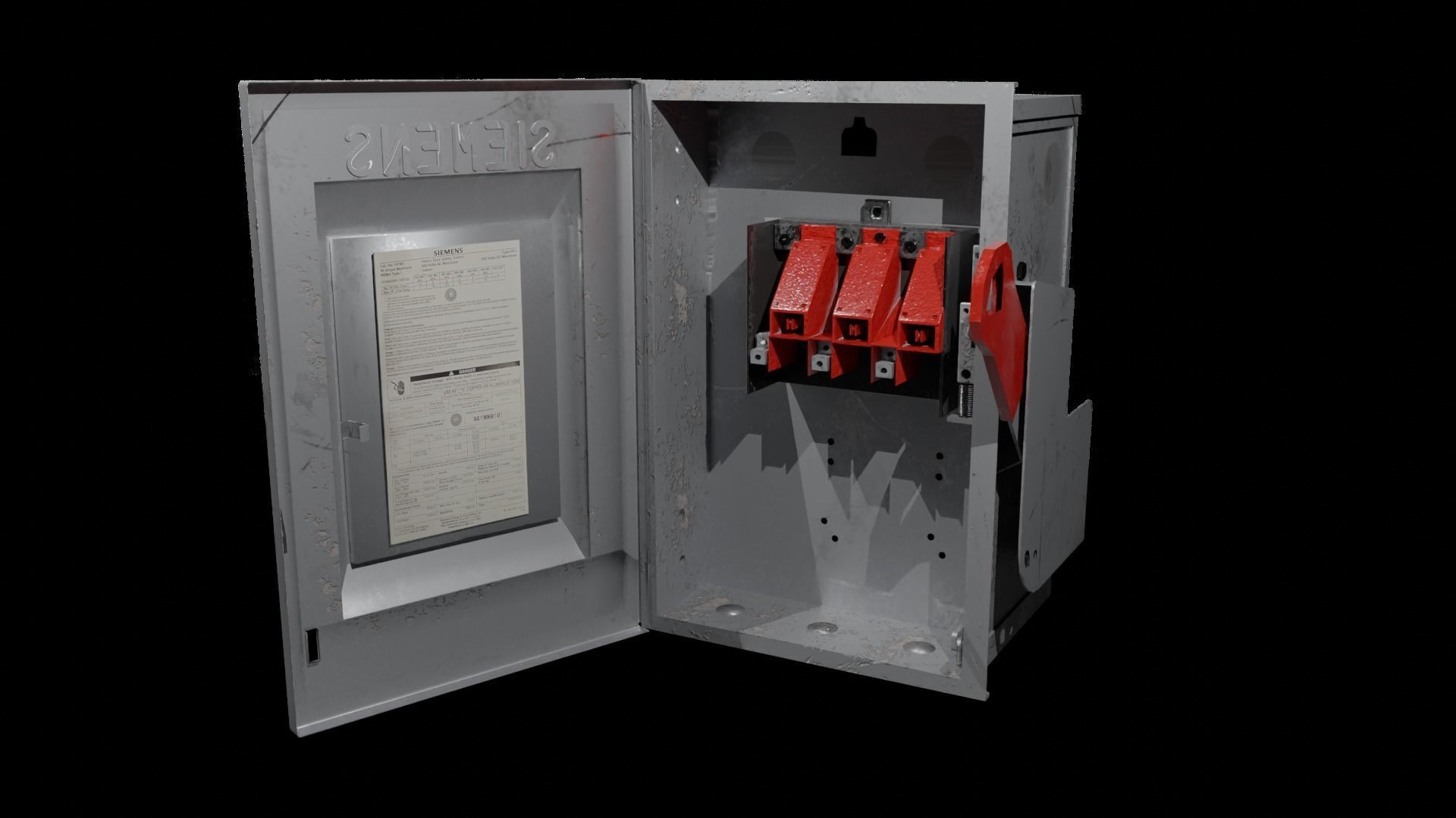 Siemens Safety Switch Box Low-poly 3D model_1