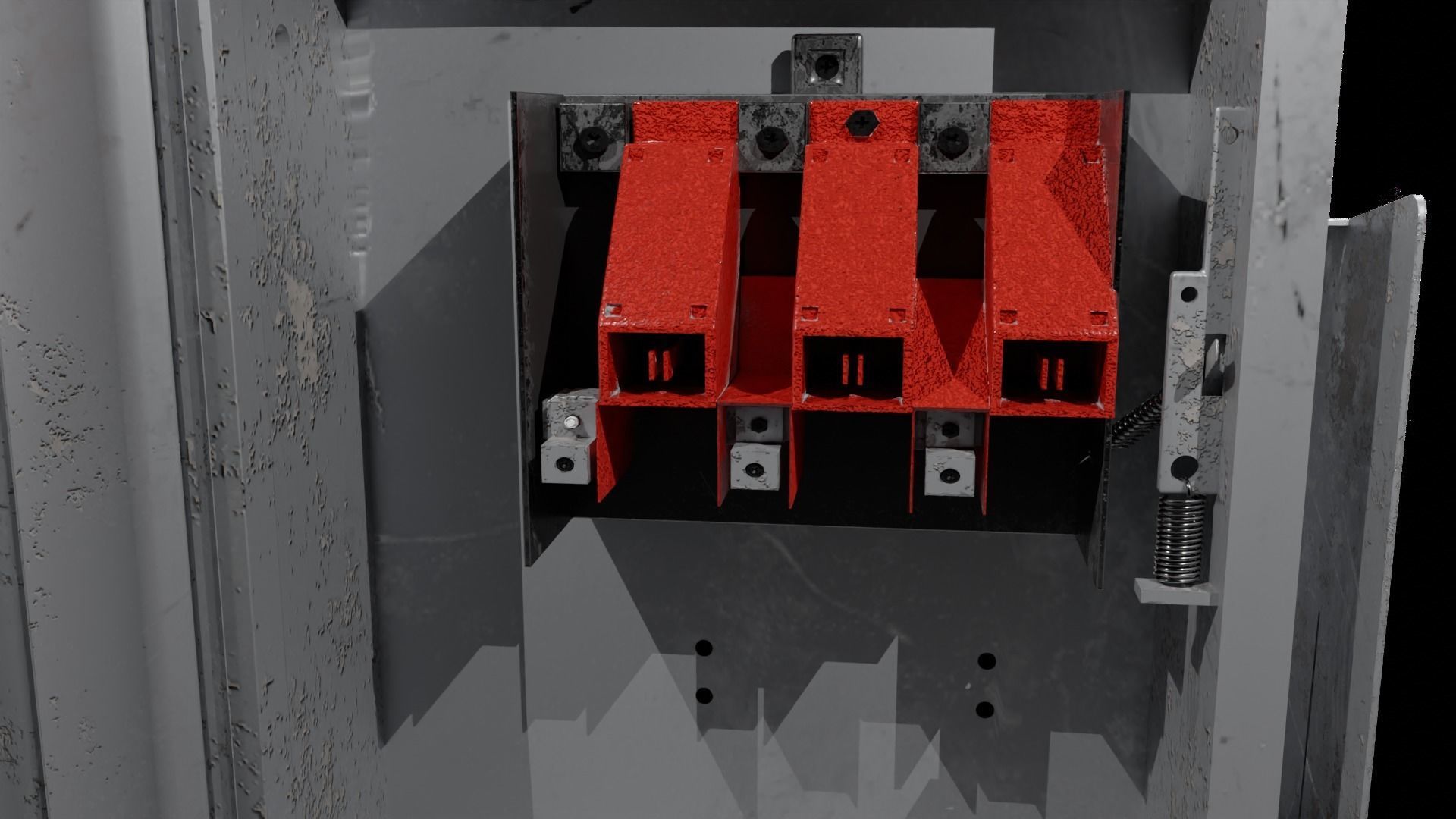 Siemens Safety Switch Box Low-poly 3D model_7