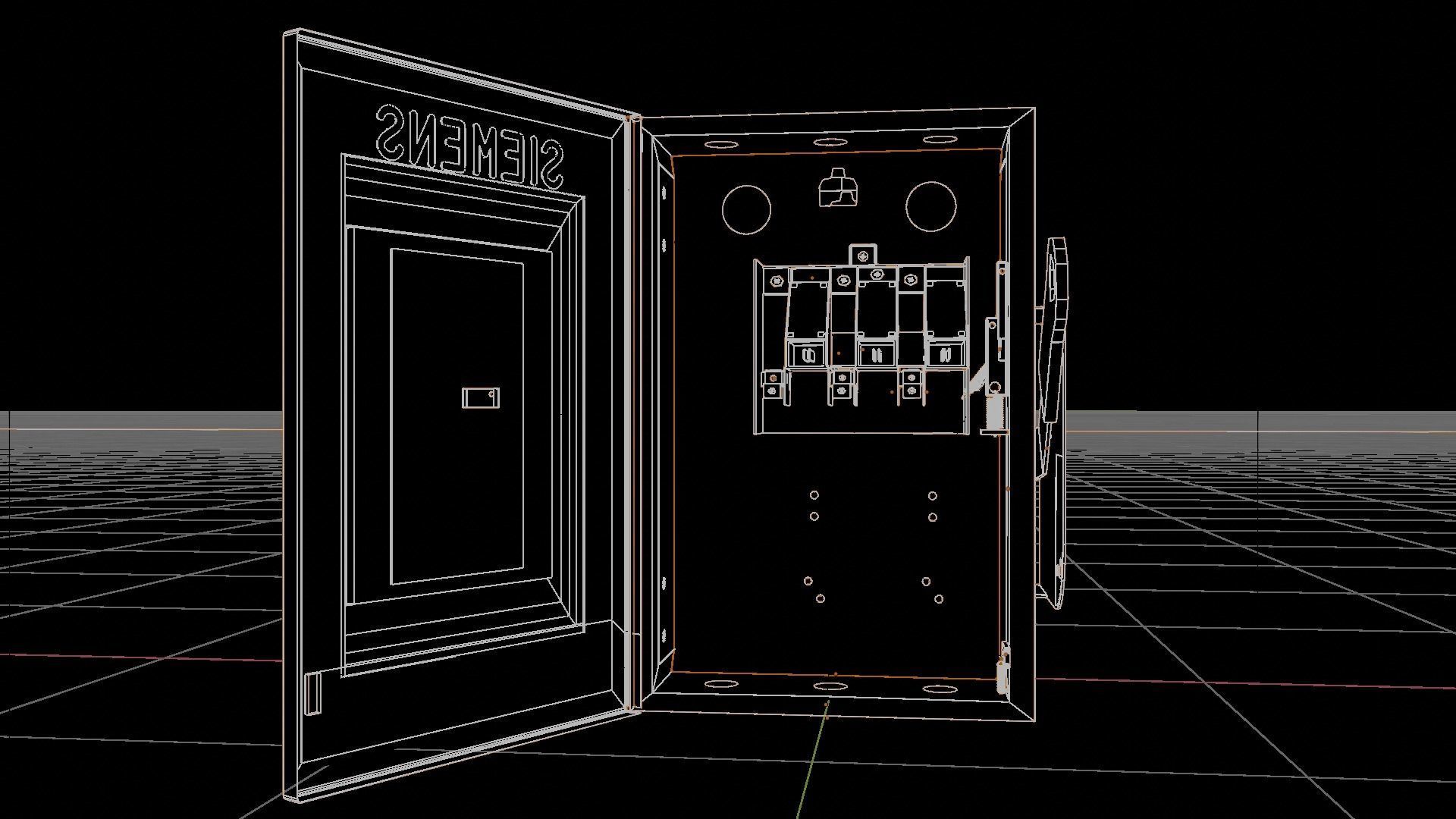 Siemens Safety Switch Box Low-poly 3D model_10