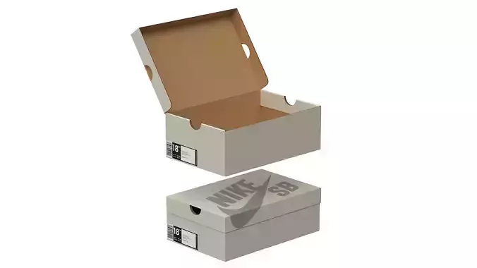 Nike Shoe Box PBR 09 Low-poly 3D model