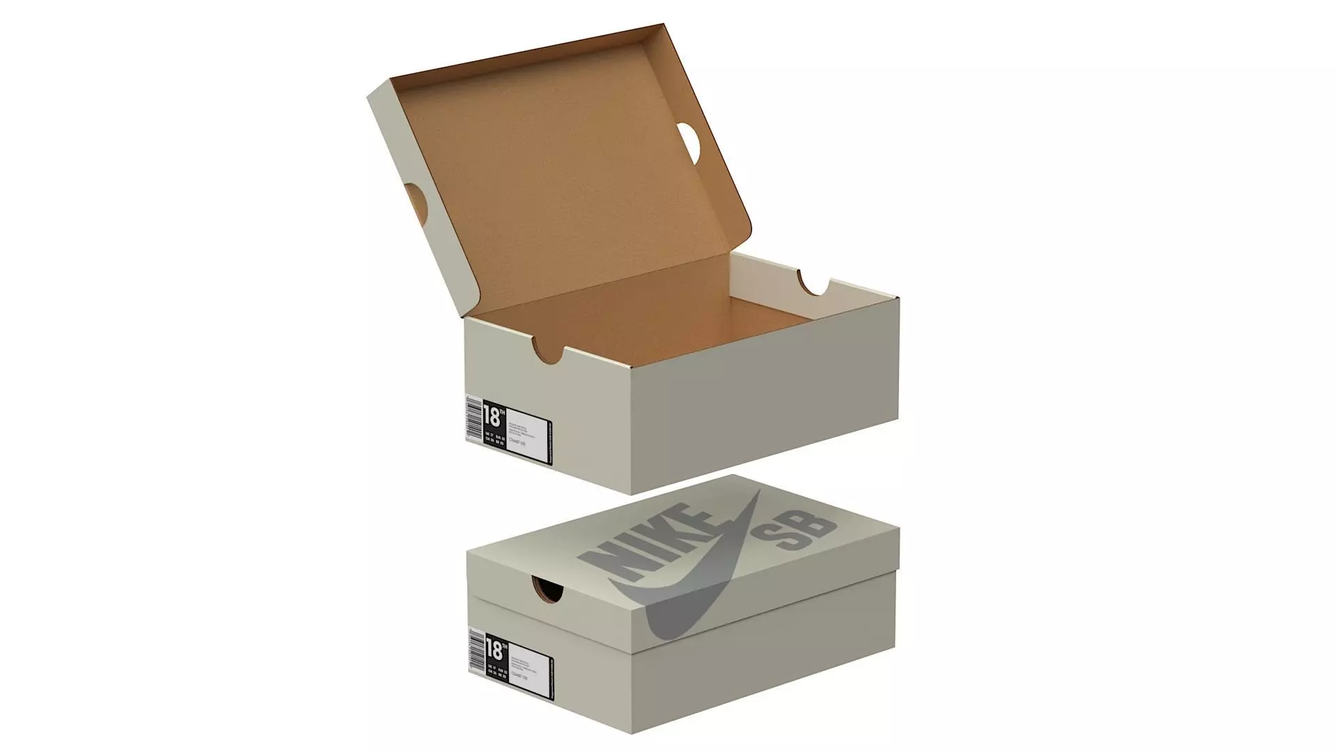 Nike Shoe Box PBR 09 Low-poly 3D model_0