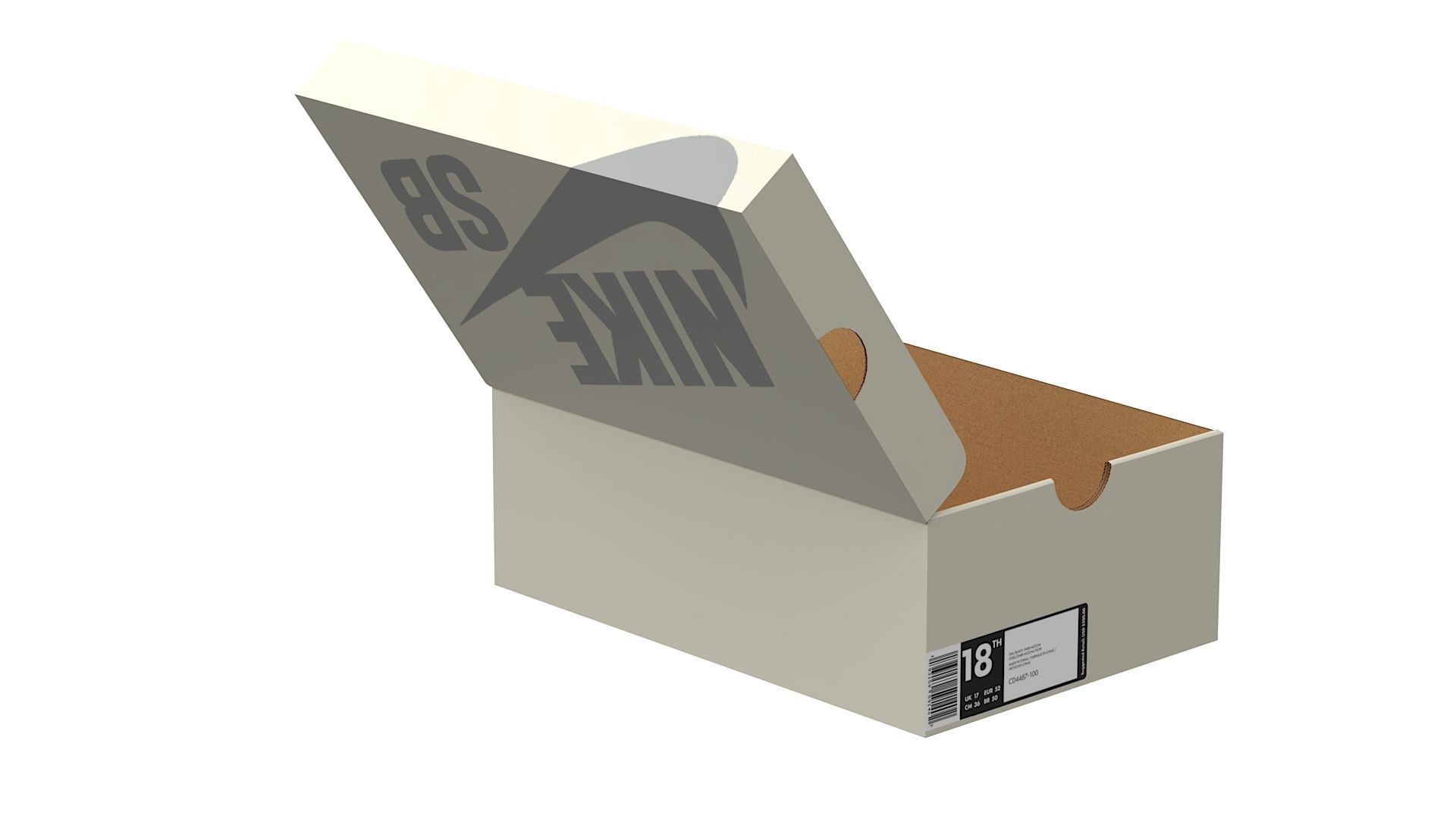 Nike Shoe Box PBR 09 Low-poly 3D model_3
