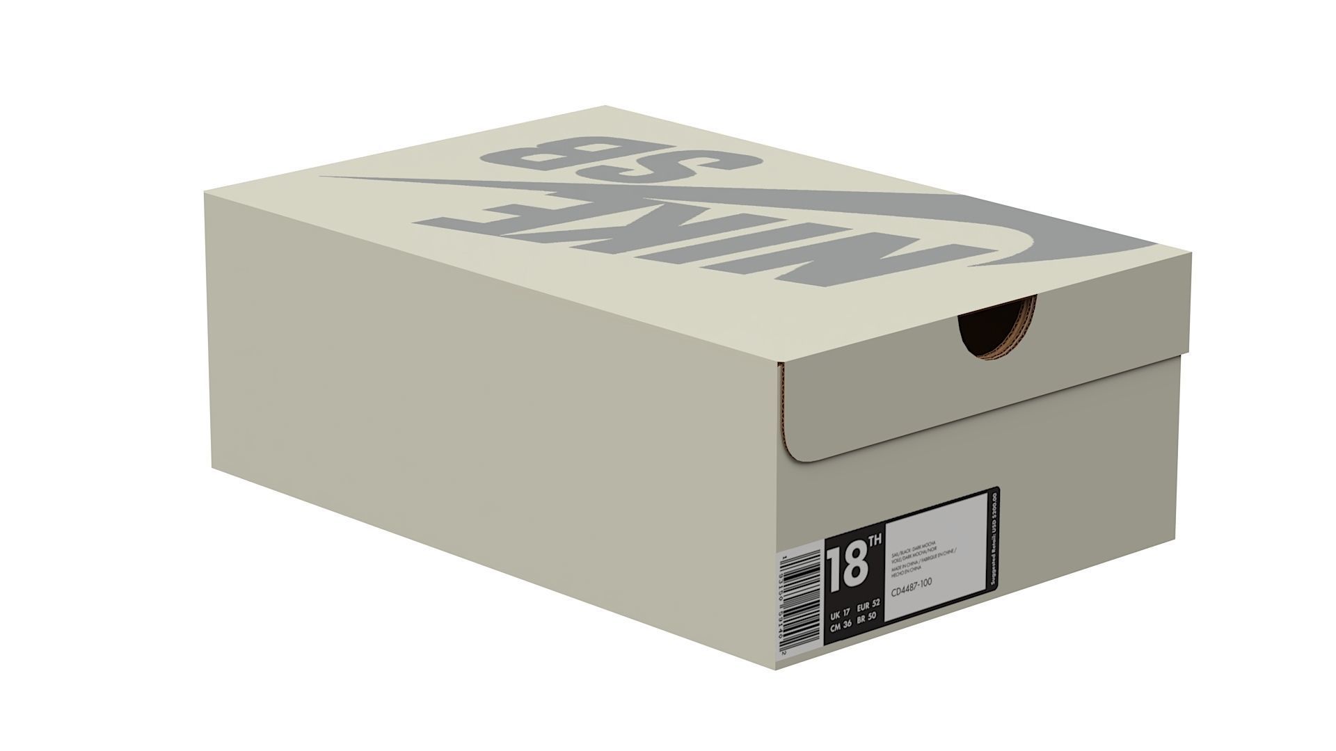 Nike Shoe Box PBR 09 Low-poly 3D model_9
