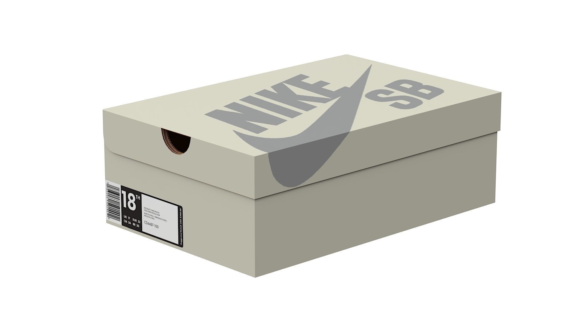 Nike Shoe Box PBR 09 Low-poly 3D model_7