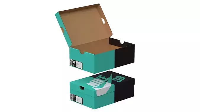 Nike Shoe Box PBR 10 Low-poly 3D model