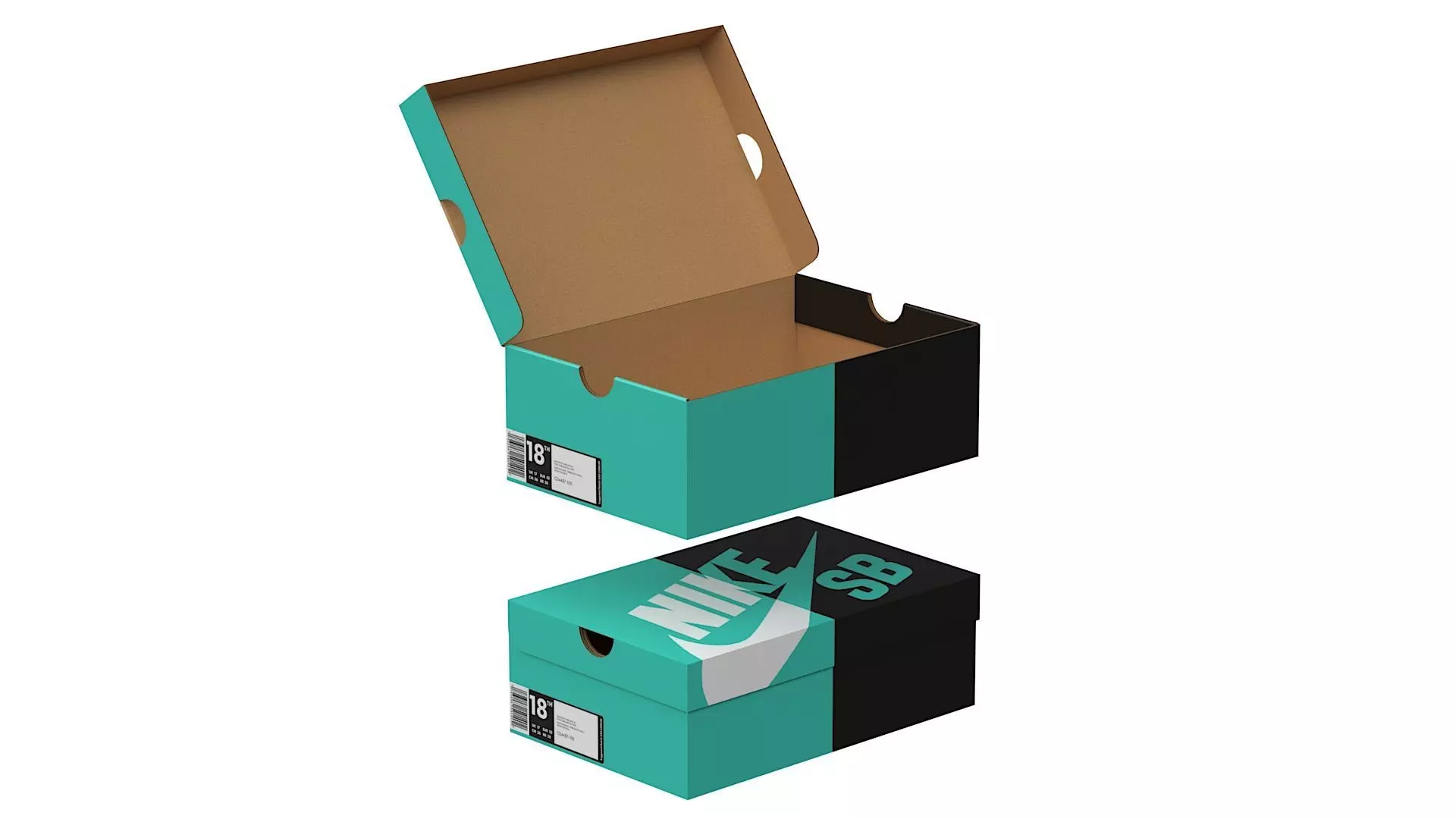 Nike Shoe Box PBR 10 Low-poly 3D model_0