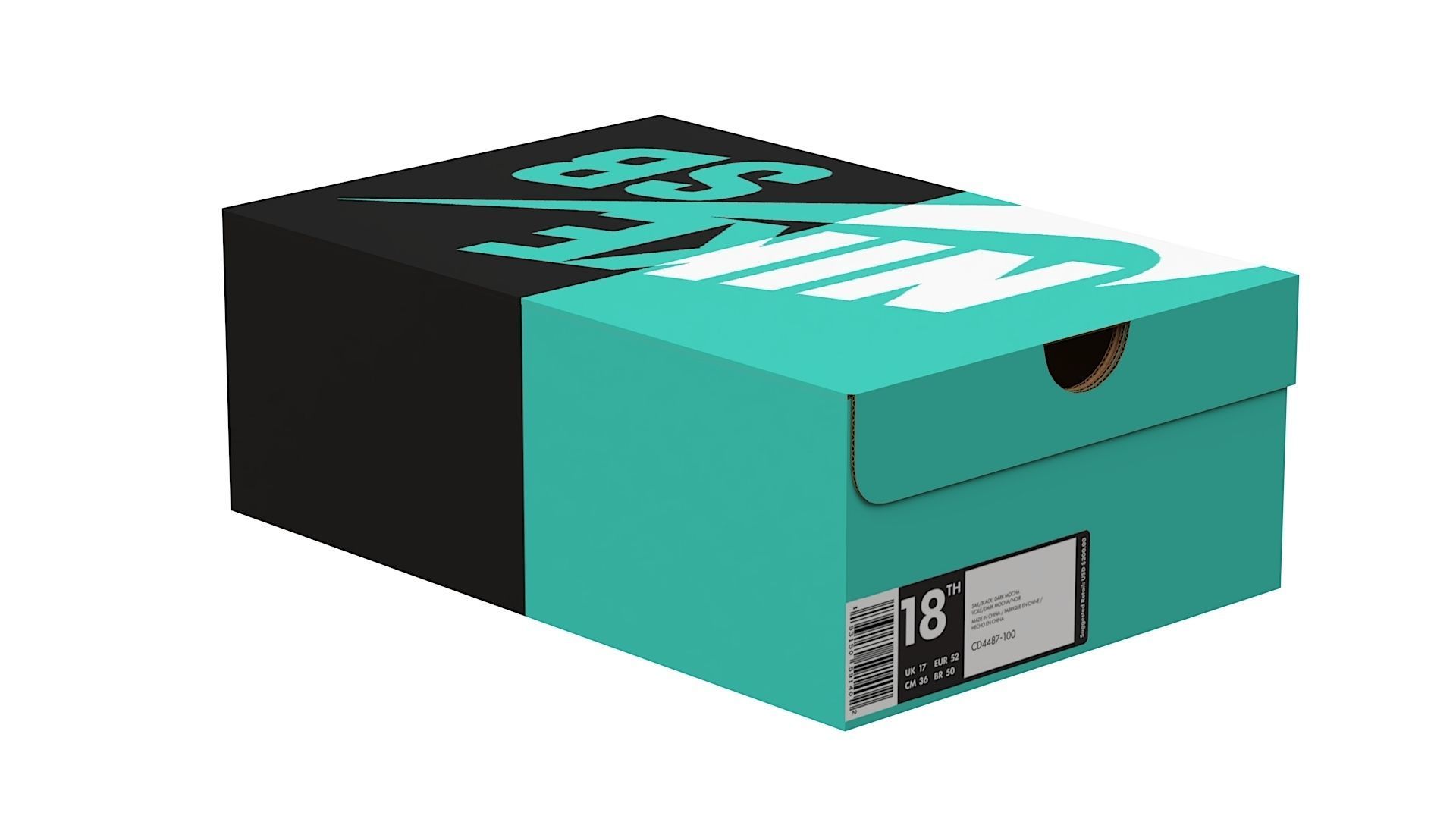 Nike Shoe Box PBR 10 Low-poly 3D model_9