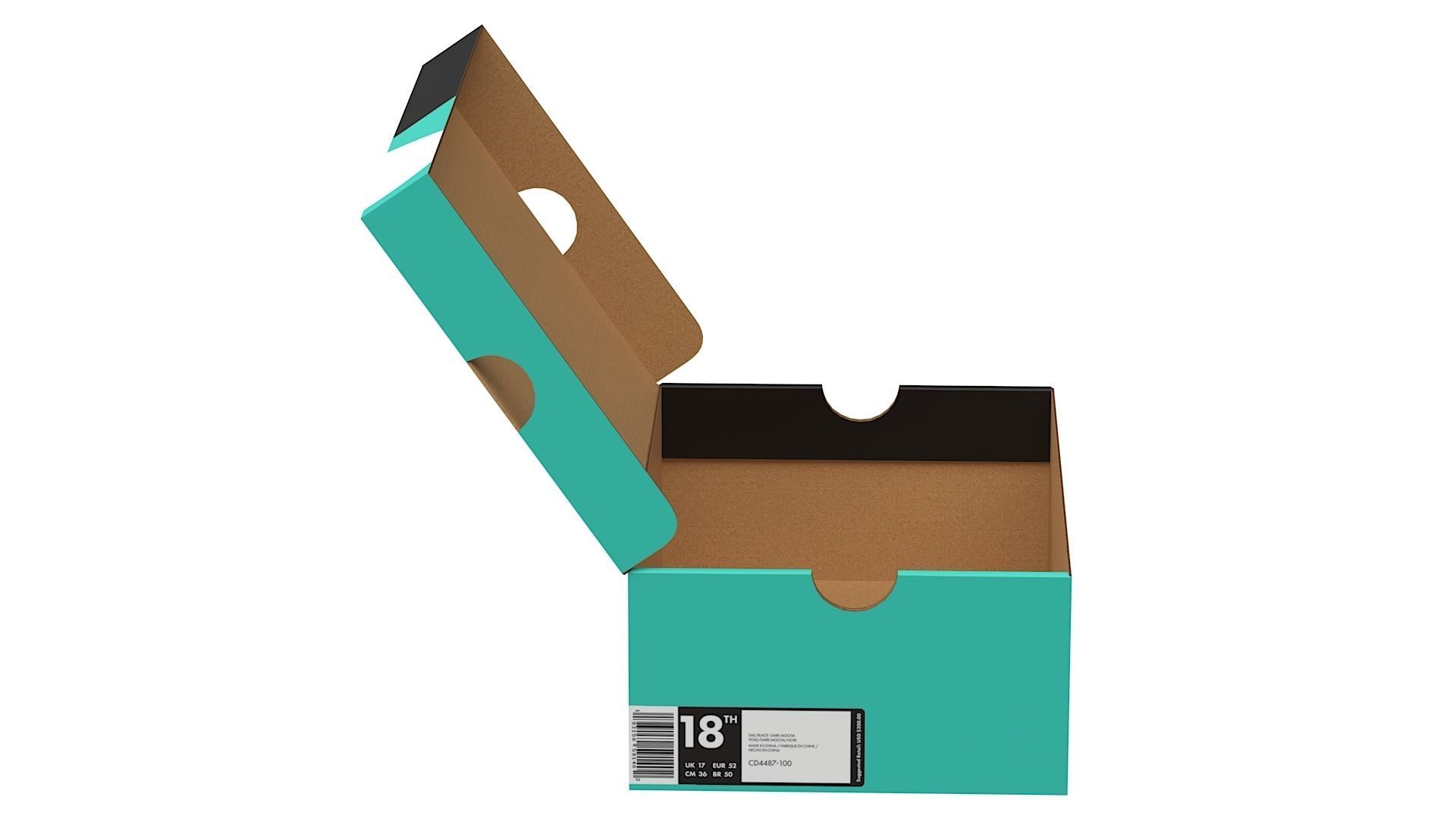 Nike Shoe Box PBR 10 Low-poly 3D model_2