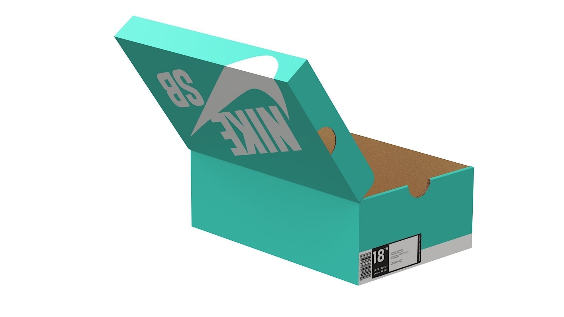 Nike Shoe Box PBR 11 Low-poly 3D model_3