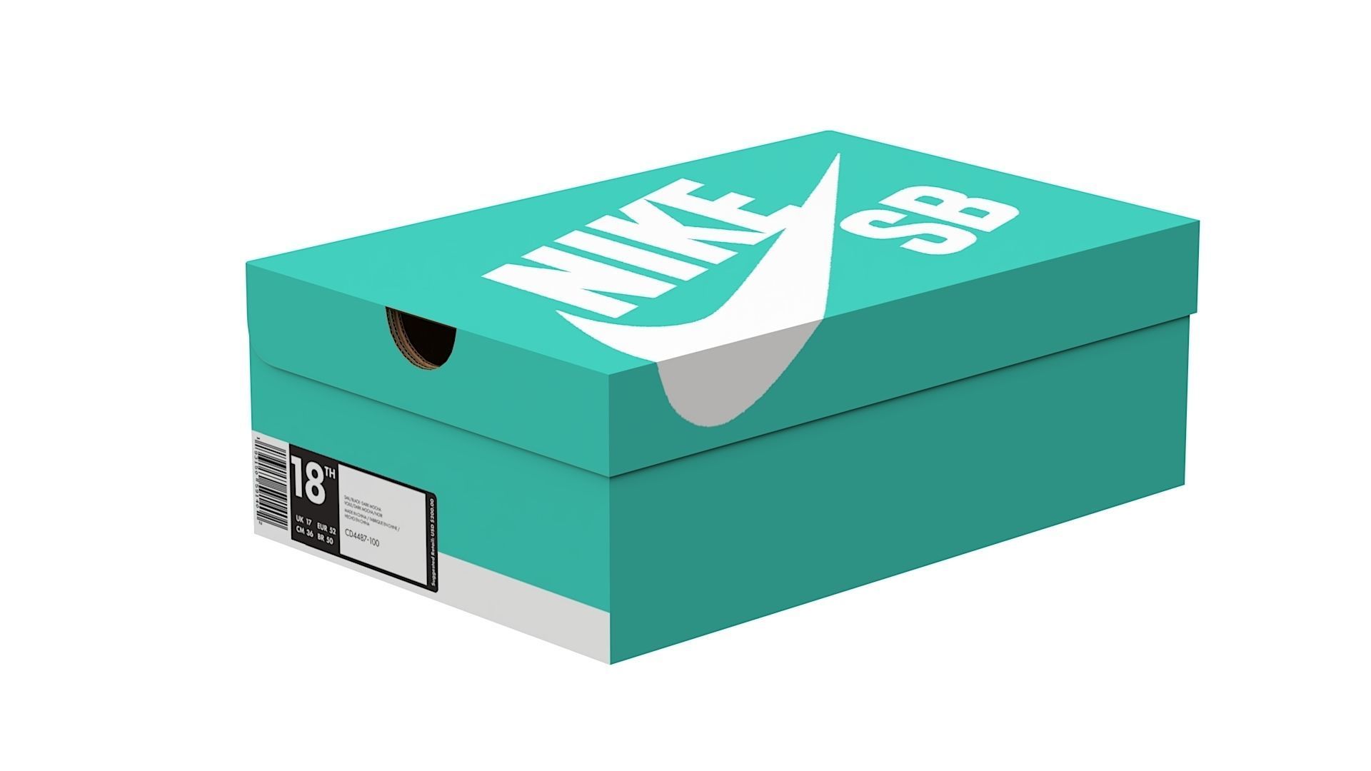 Nike Shoe Box PBR 11 Low-poly 3D model_7