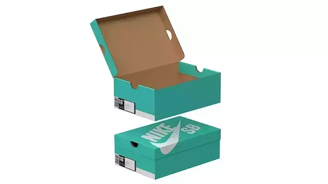 Nike Shoe Box PBR 11 Low-poly 3D model