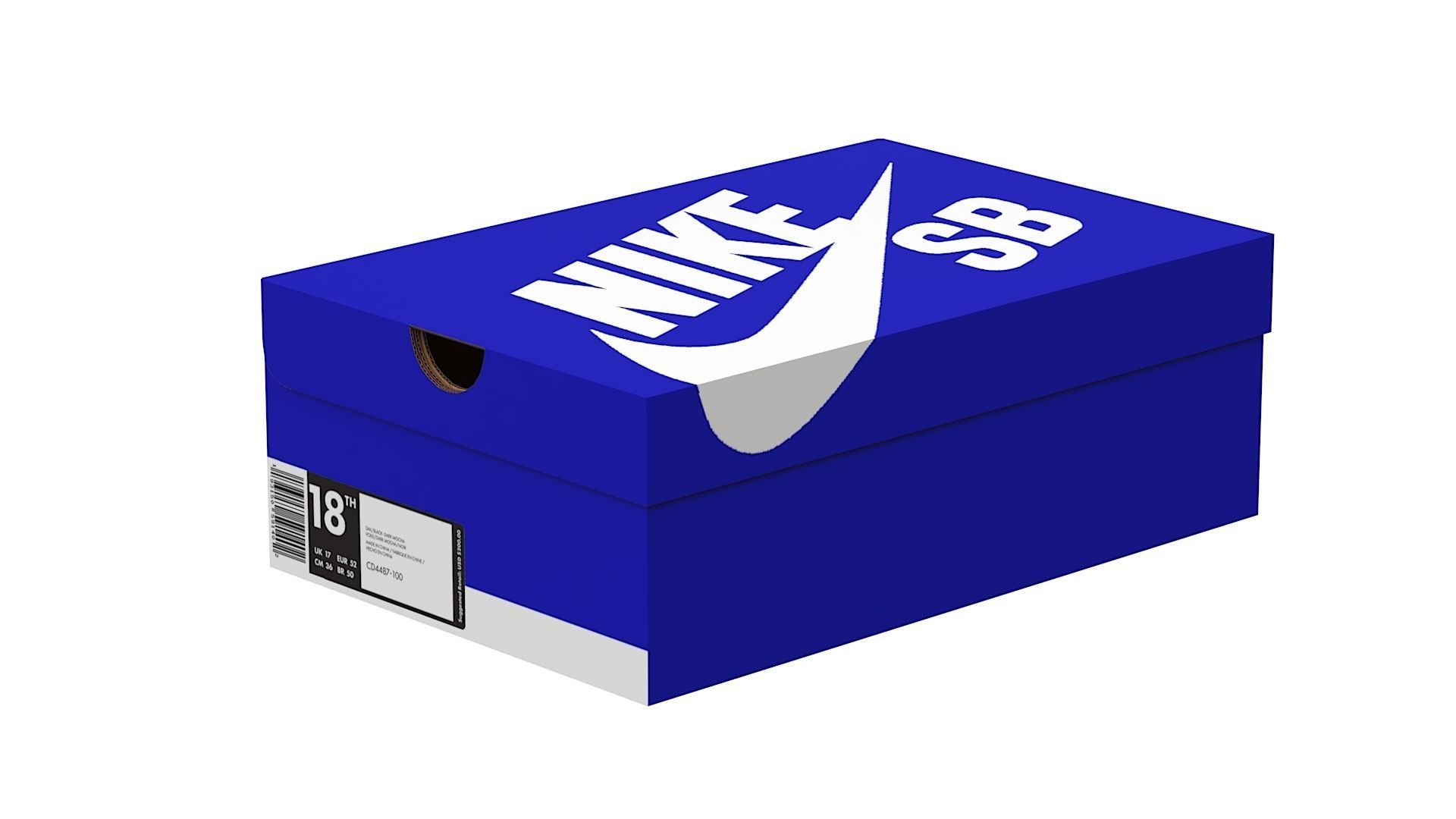 Nike Shoe Box PBR 12 Low-poly 3D model_7