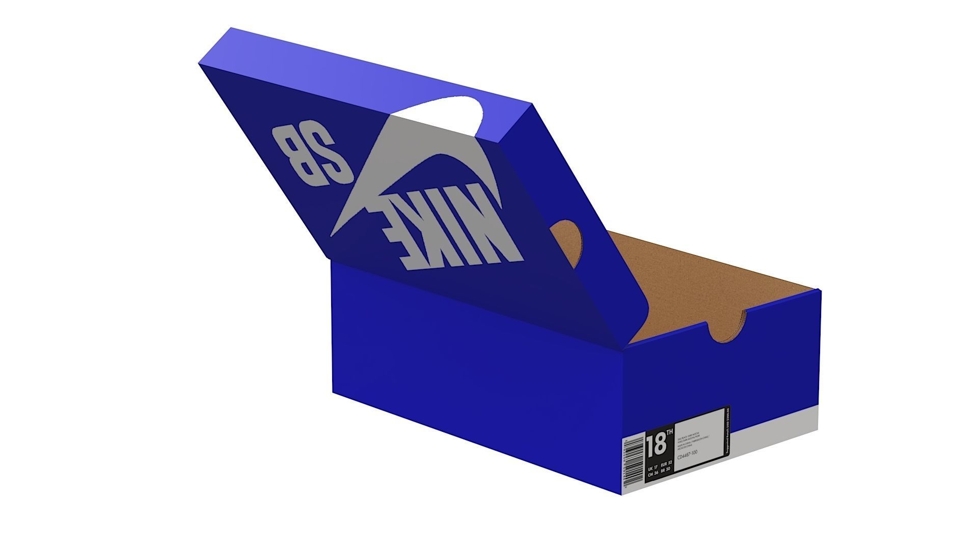Nike Shoe Box PBR 12 Low-poly 3D model_3