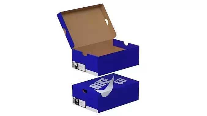 Nike Shoe Box PBR 12 Low-poly 3D model