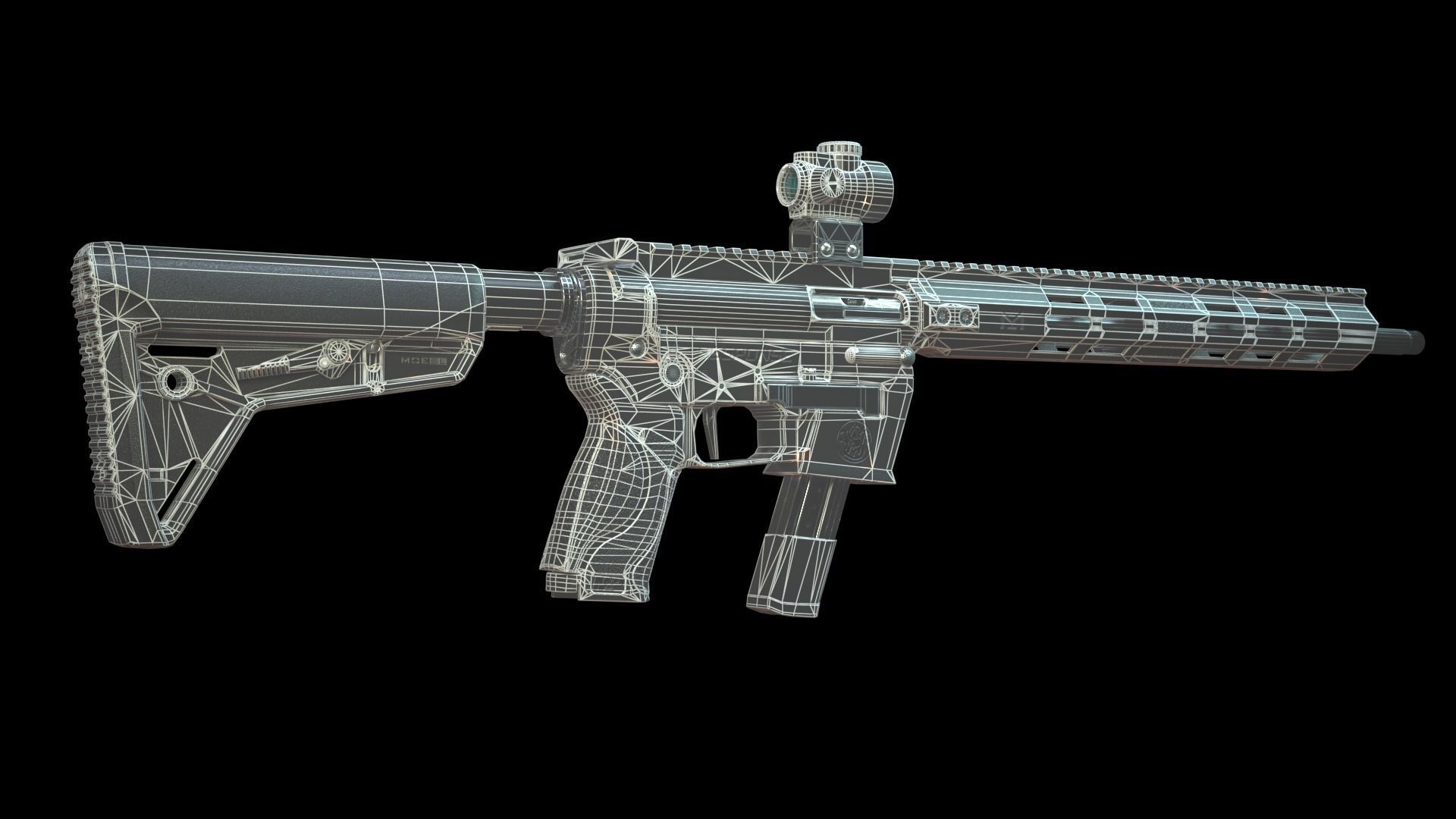 Smith  Wesson Response Carbine Low-poly Low-poly 3D model_11