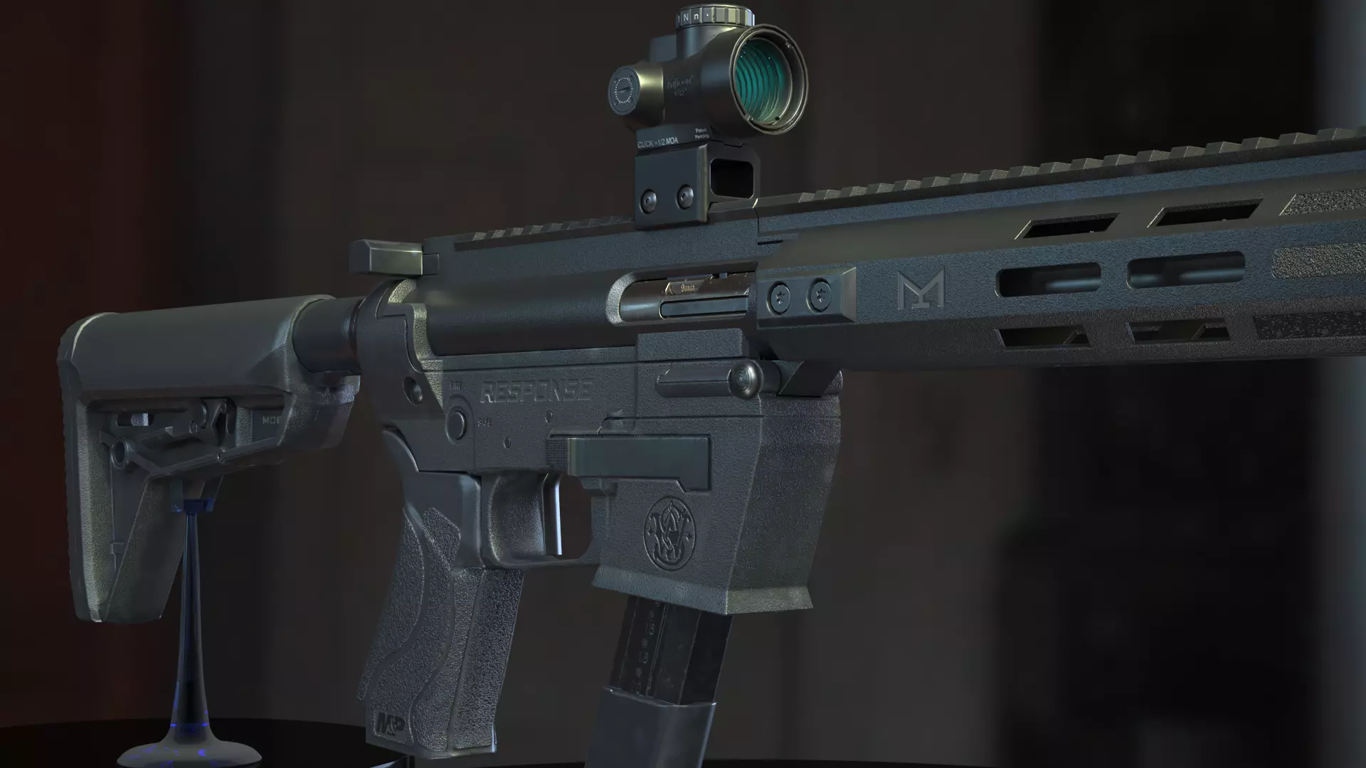 Smith  Wesson Response Carbine Low-poly Low-poly 3D model_0