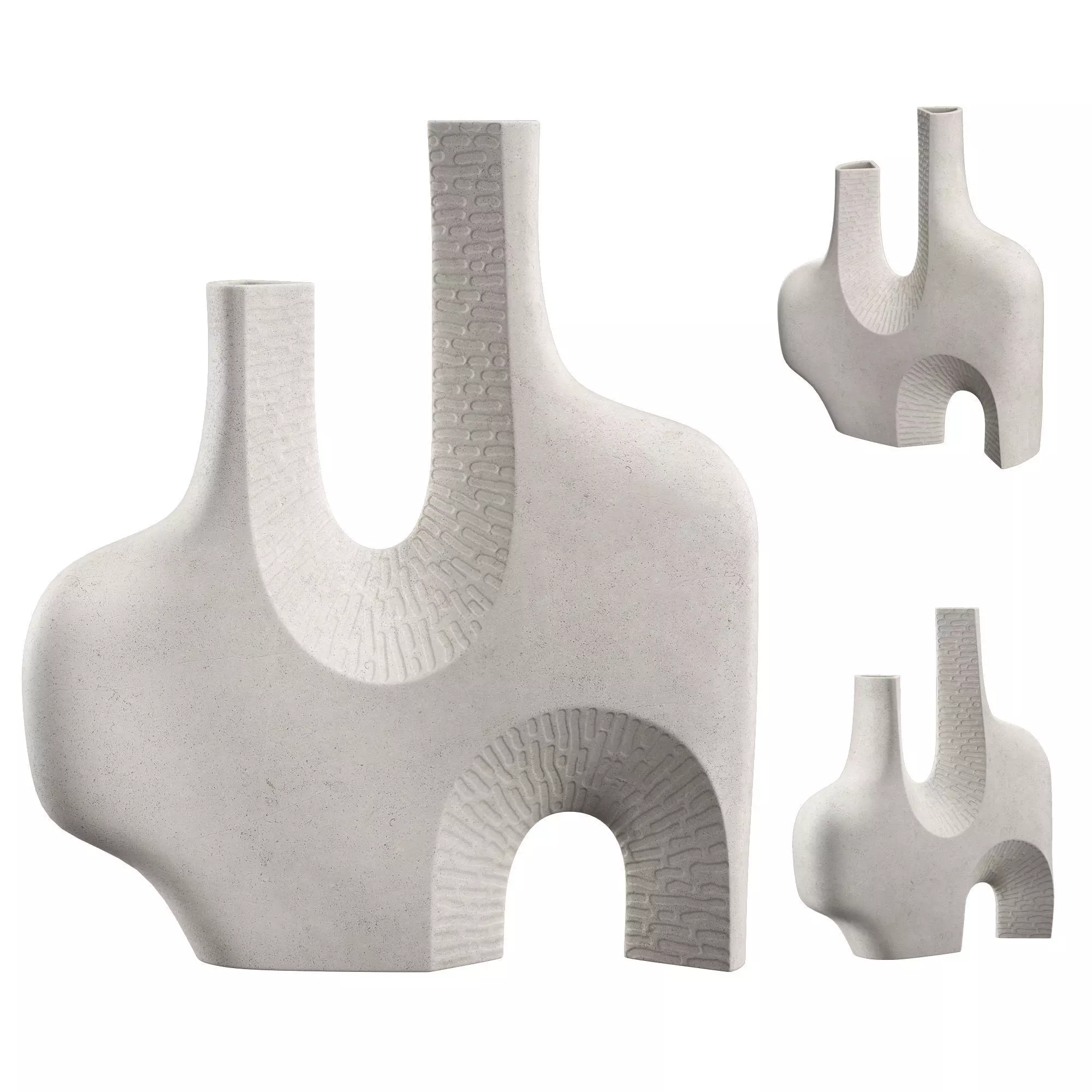 Ceramic Vase La Linea 3D model_0