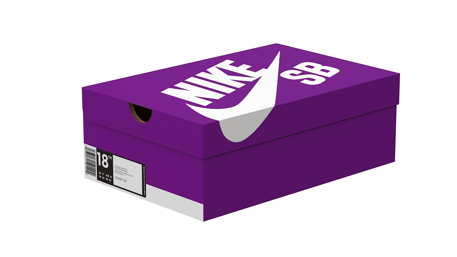Nike Shoe Box PBR 13 Low-poly 3D model_7