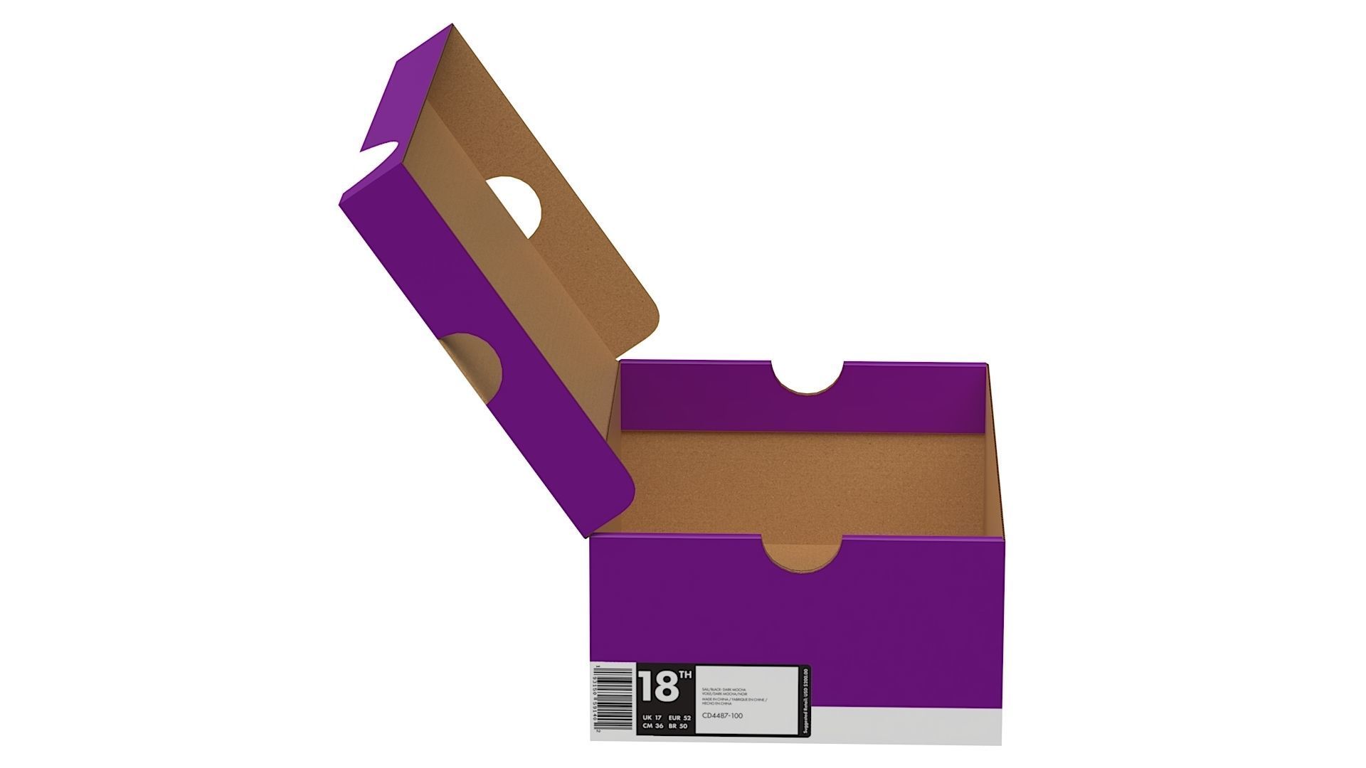 Nike Shoe Box PBR 13 Low-poly 3D model_2