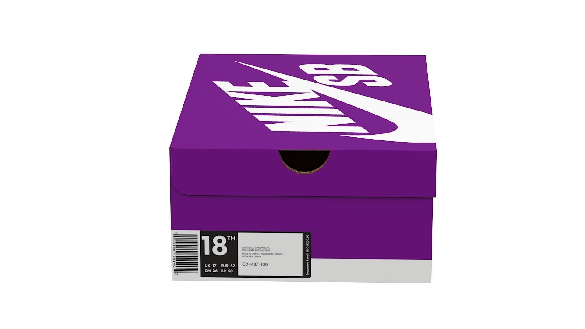 Nike Shoe Box PBR 13 Low-poly 3D model_8