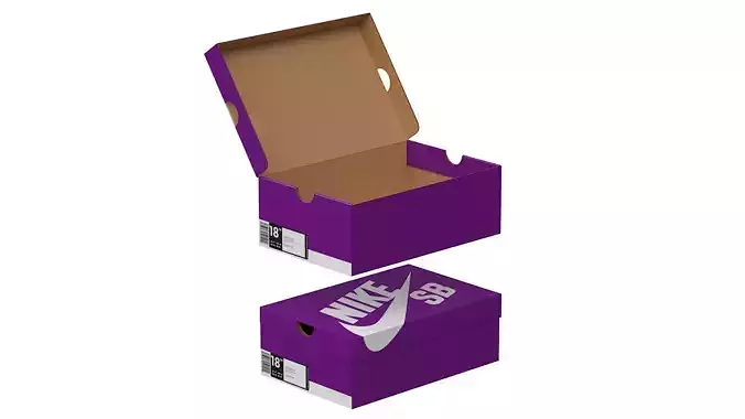 Nike Shoe Box PBR 13 Low-poly 3D model