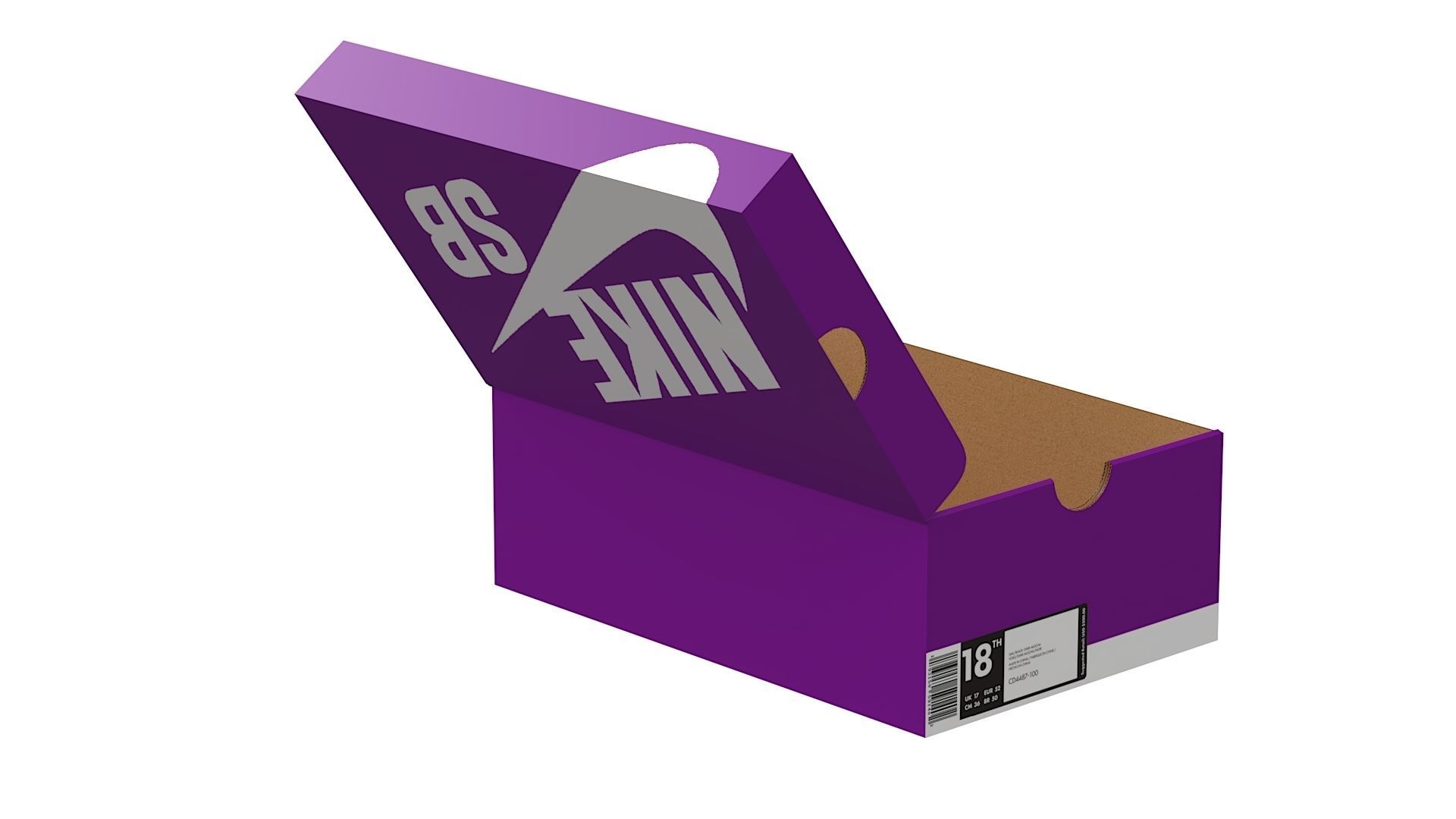 Nike Shoe Box PBR 13 Low-poly 3D model_3