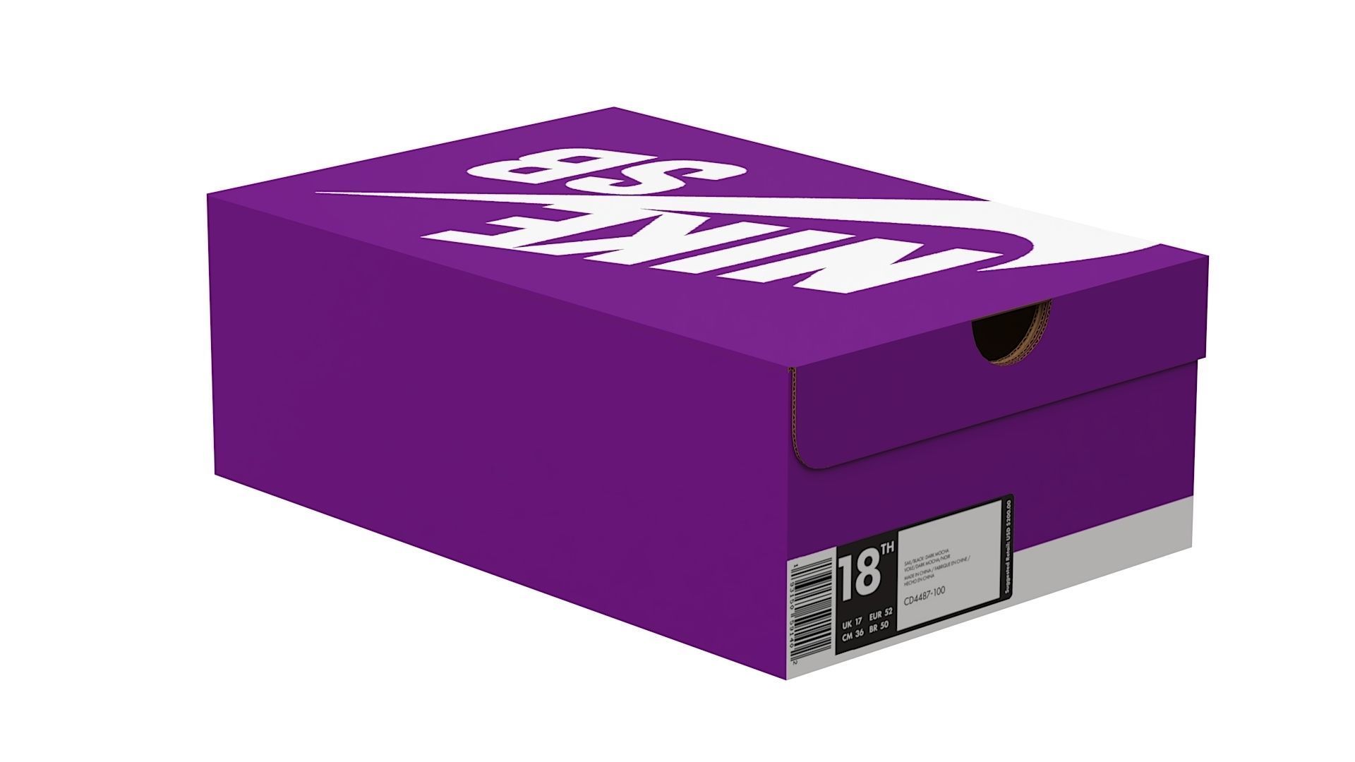 Nike Shoe Box PBR 13 Low-poly 3D model_9
