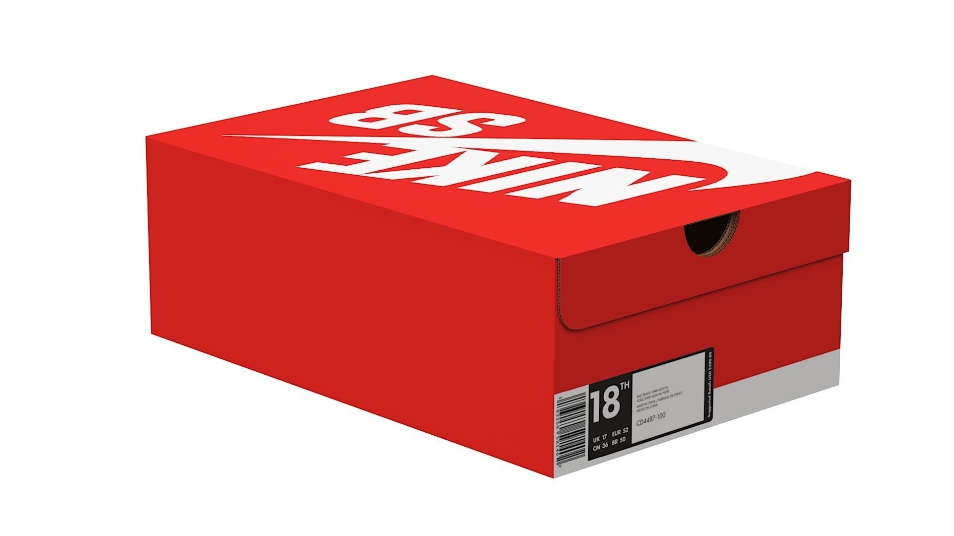 Nike Shoe Box PBR 14 Low-poly 3D model_9