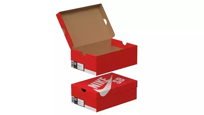 Nike Shoe Box PBR 14 Low-poly 3D model