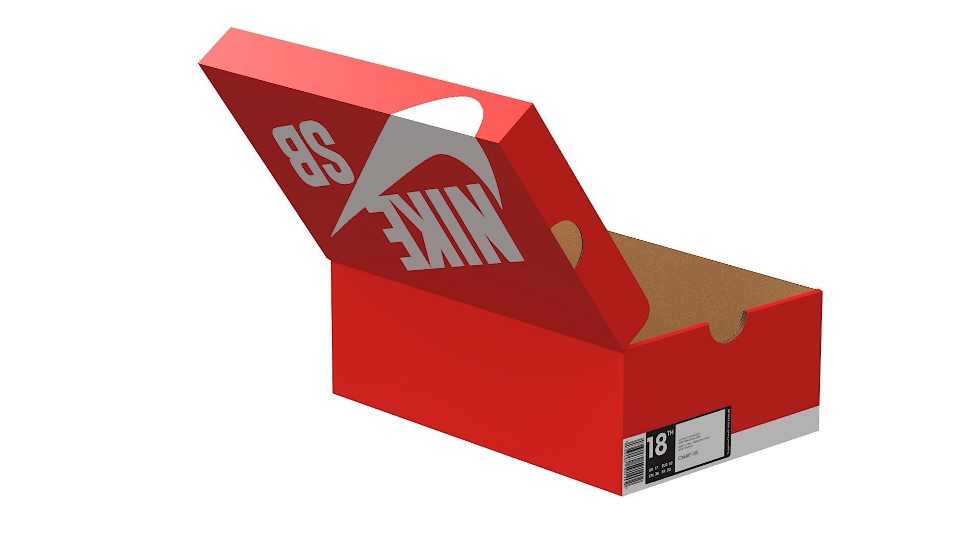 Nike Shoe Box PBR 14 Low-poly 3D model_3