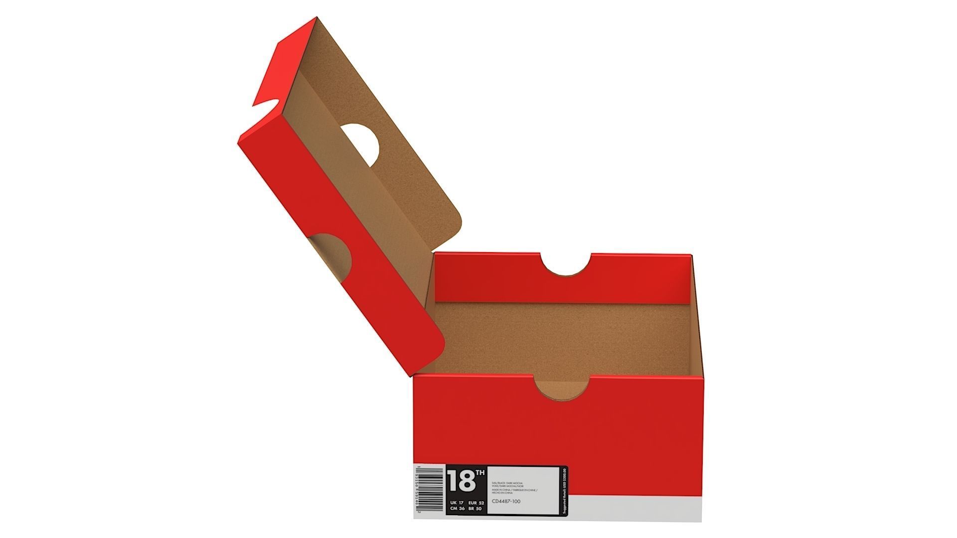 Nike Shoe Box PBR 14 Low-poly 3D model_2