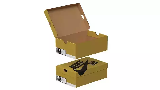 Nike Shoe Box PBR 15 Low-poly 3D model