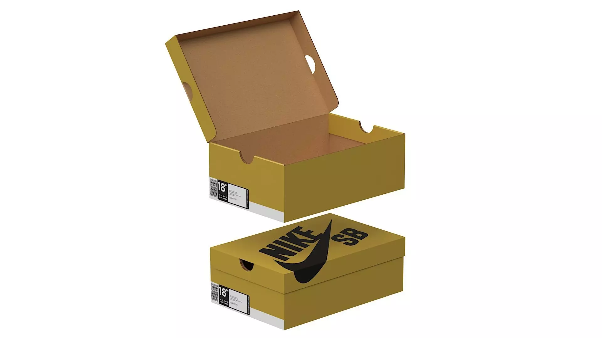 Nike Shoe Box PBR 15 Low-poly 3D model_0