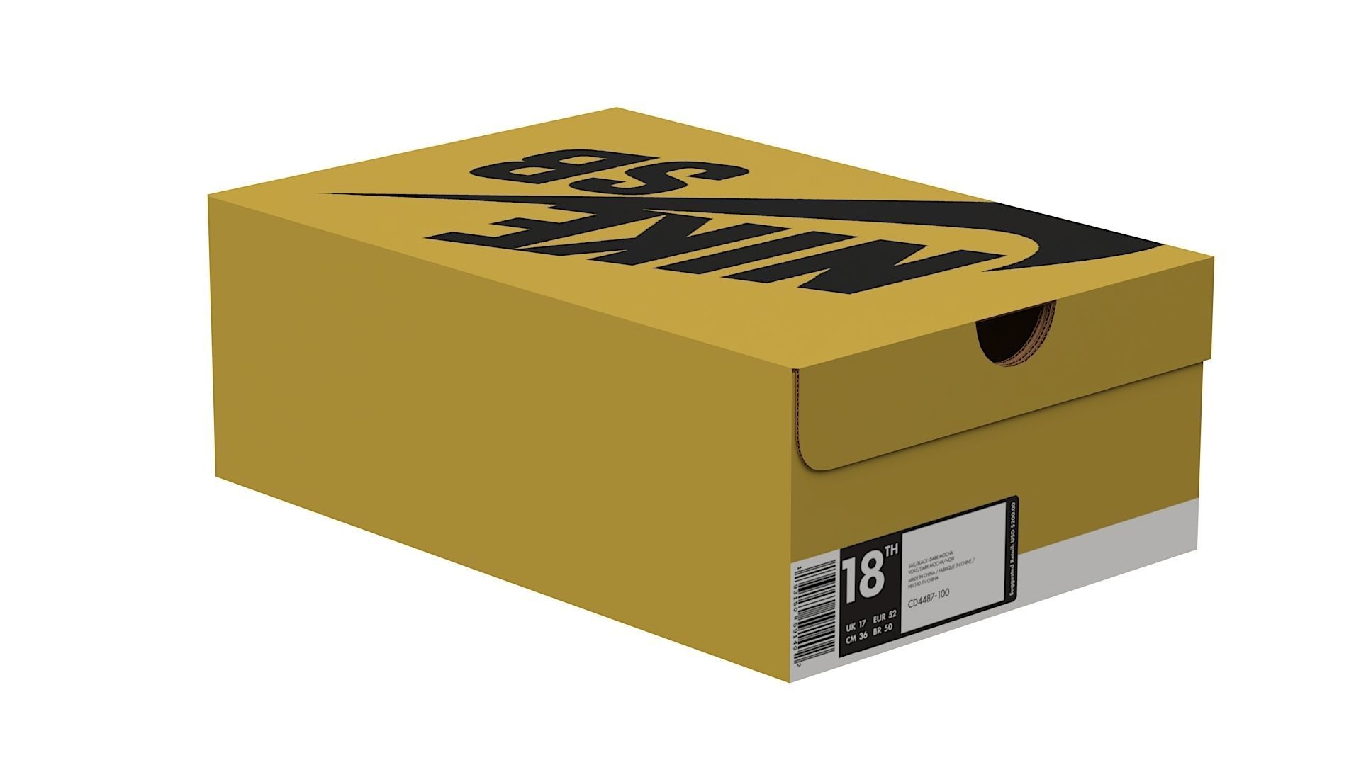Nike Shoe Box PBR 15 Low-poly 3D model_9