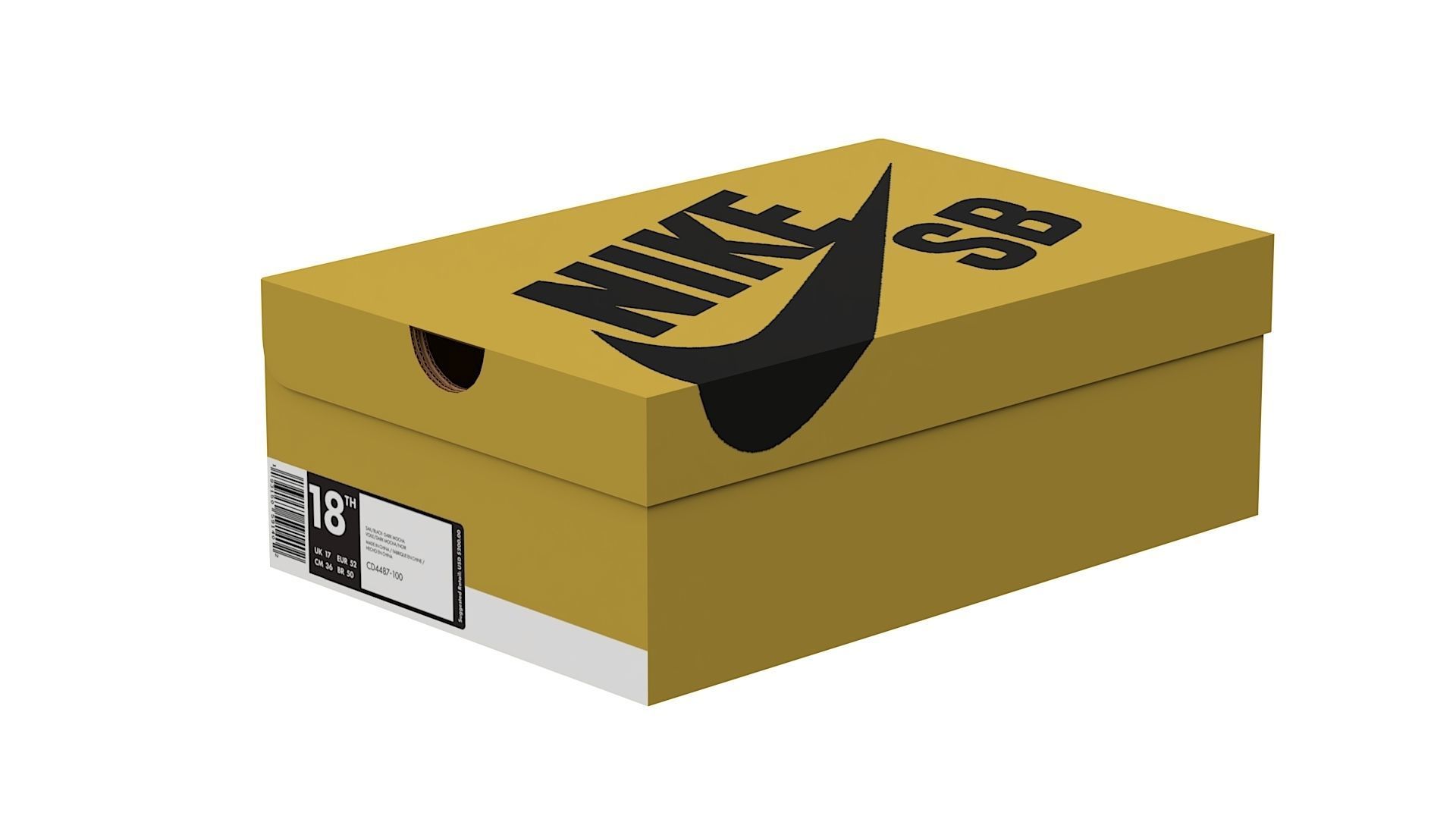 Nike Shoe Box PBR 15 Low-poly 3D model_7