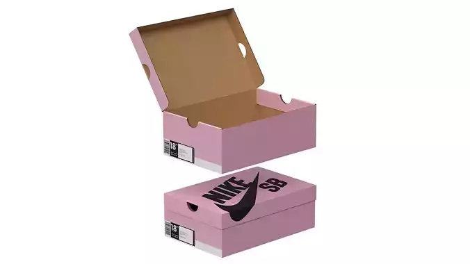 Nike Shoe Box PBR 16 Low-poly 3D model