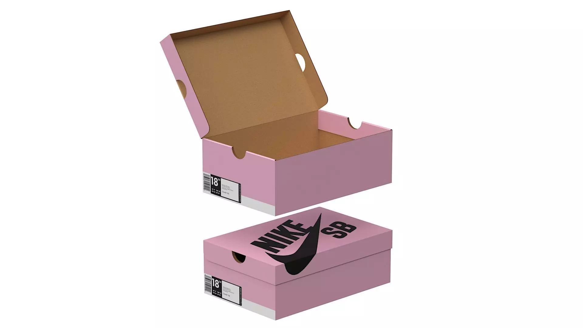 Nike Shoe Box PBR 16 Low-poly 3D model_0