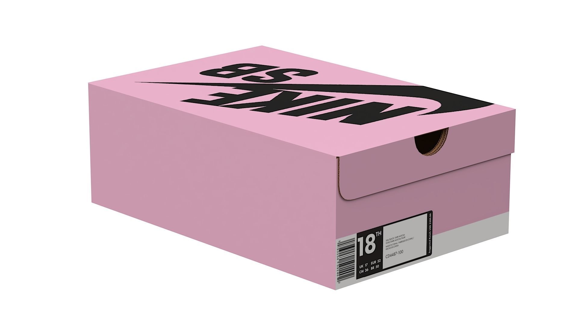 Nike Shoe Box PBR 16 Low-poly 3D model_9