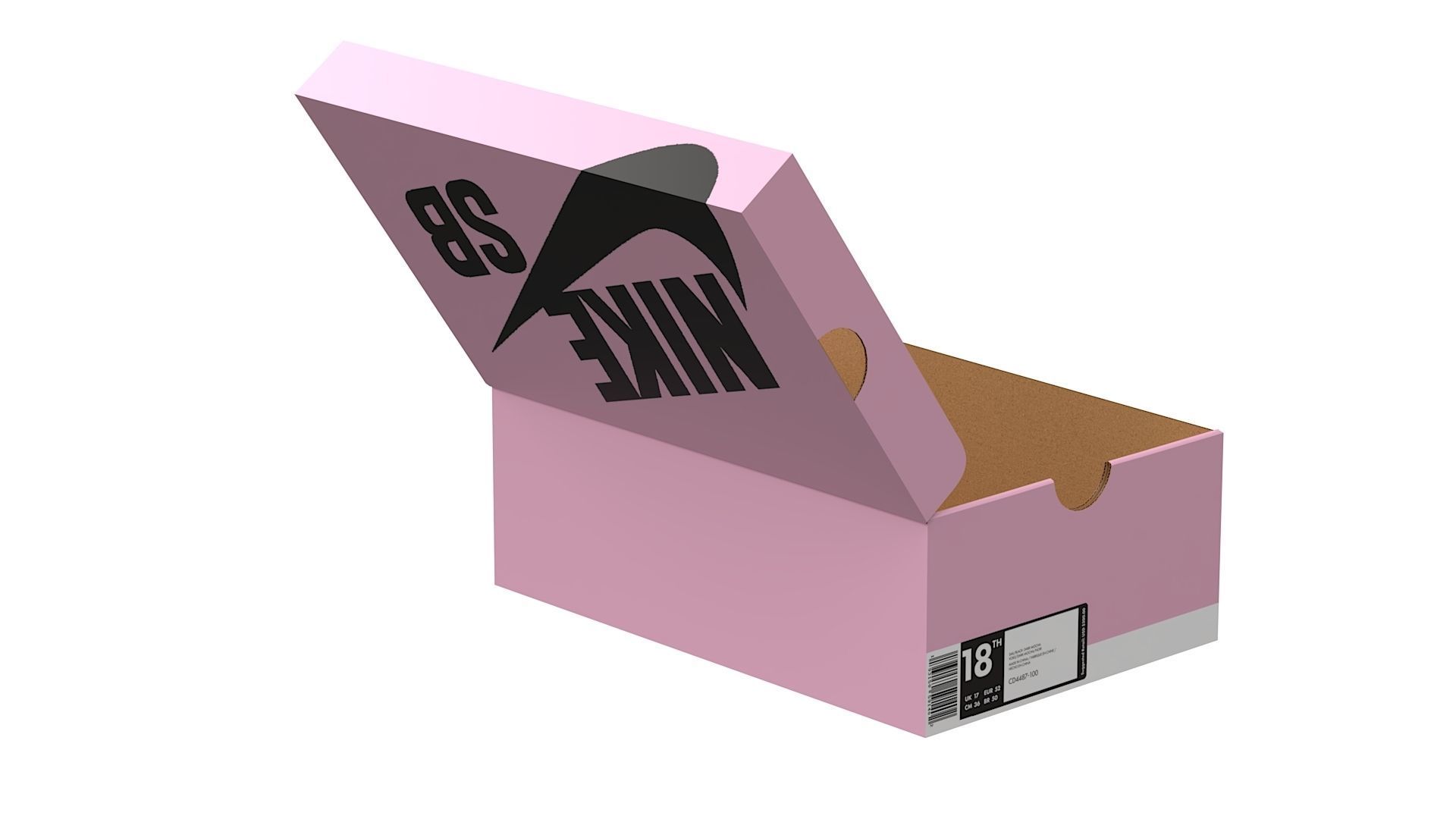 Nike Shoe Box PBR 16 Low-poly 3D model_3