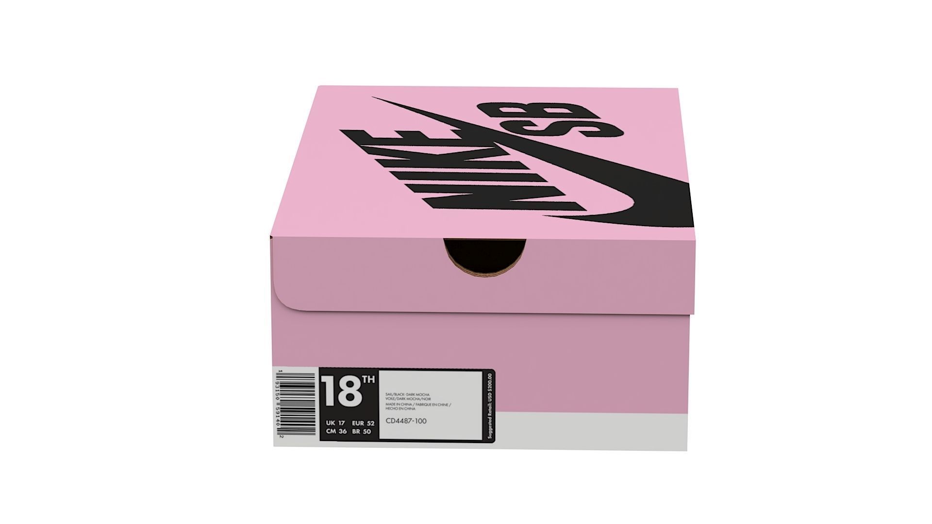 Nike Shoe Box PBR 16 Low-poly 3D model_8