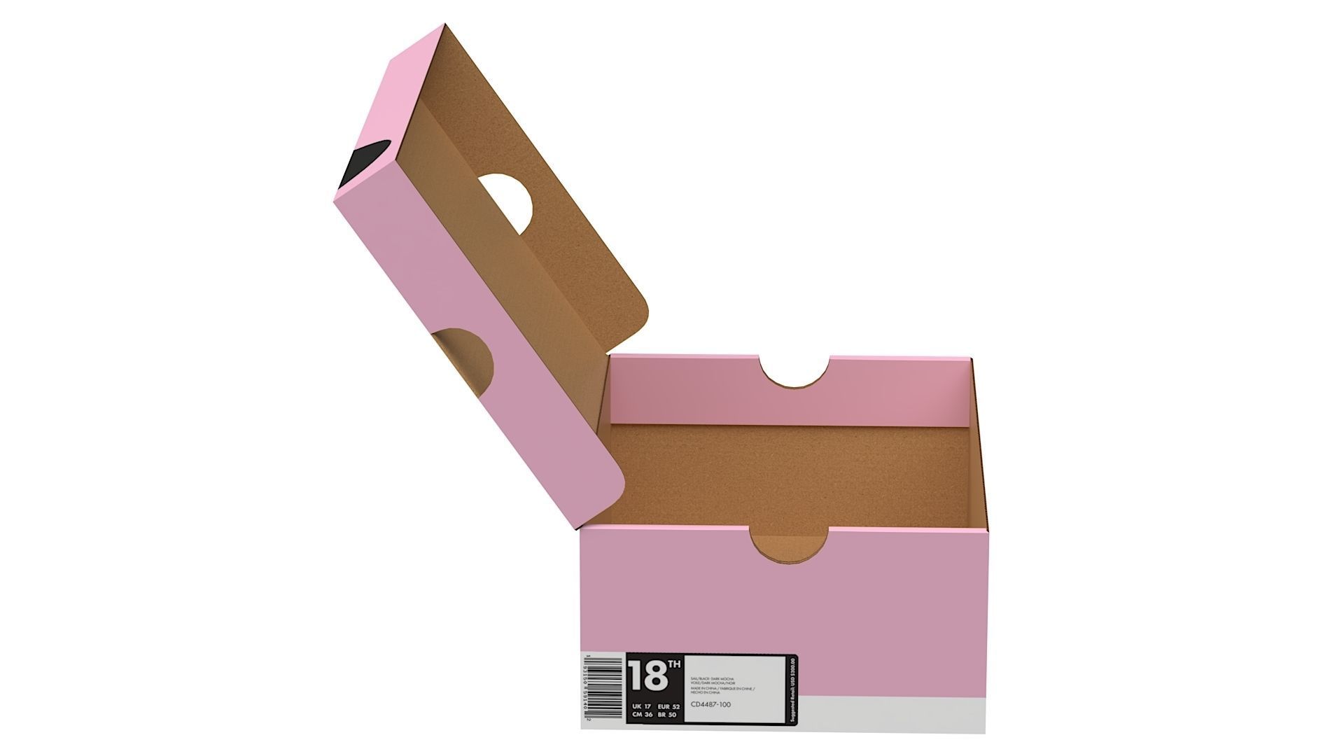 Nike Shoe Box PBR 16 Low-poly 3D model_2