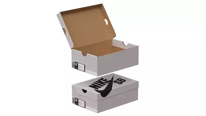 Nike Shoe Box PBR 17 Low-poly 3D model