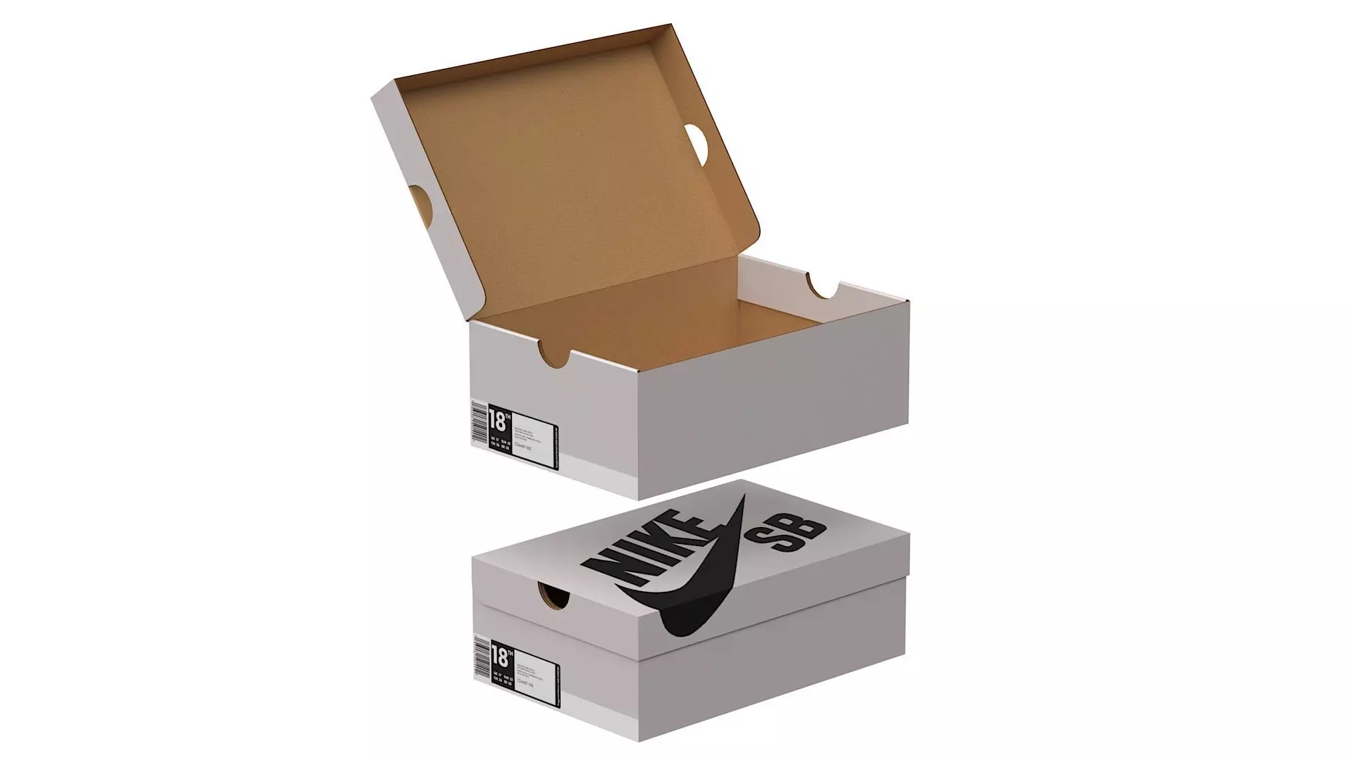 Nike Shoe Box PBR 17 Low-poly 3D model_0