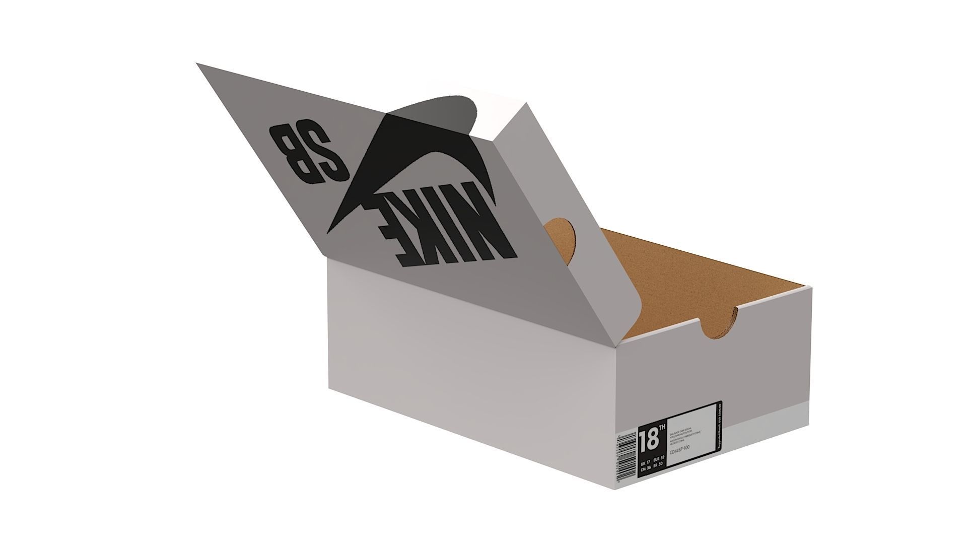 Nike Shoe Box PBR 17 Low-poly 3D model_3