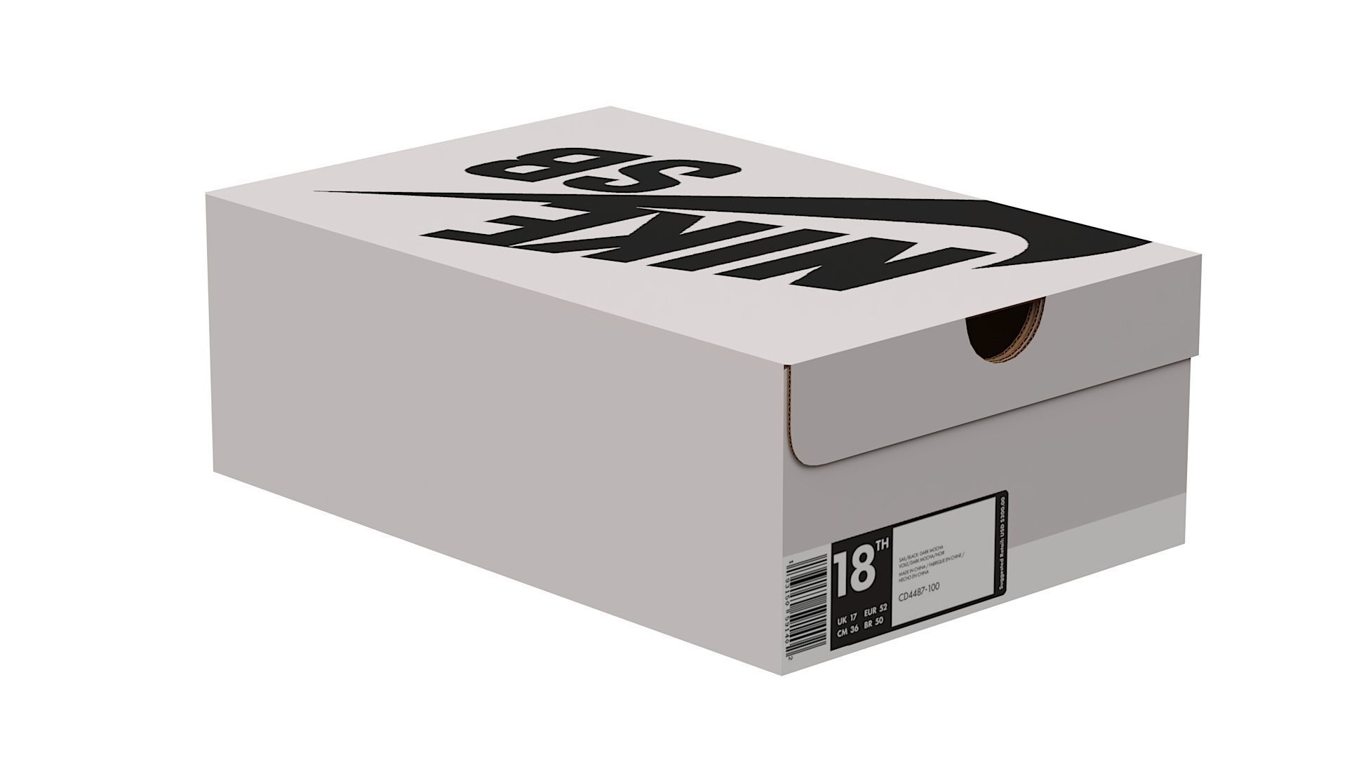Nike Shoe Box PBR 17 Low-poly 3D model_9