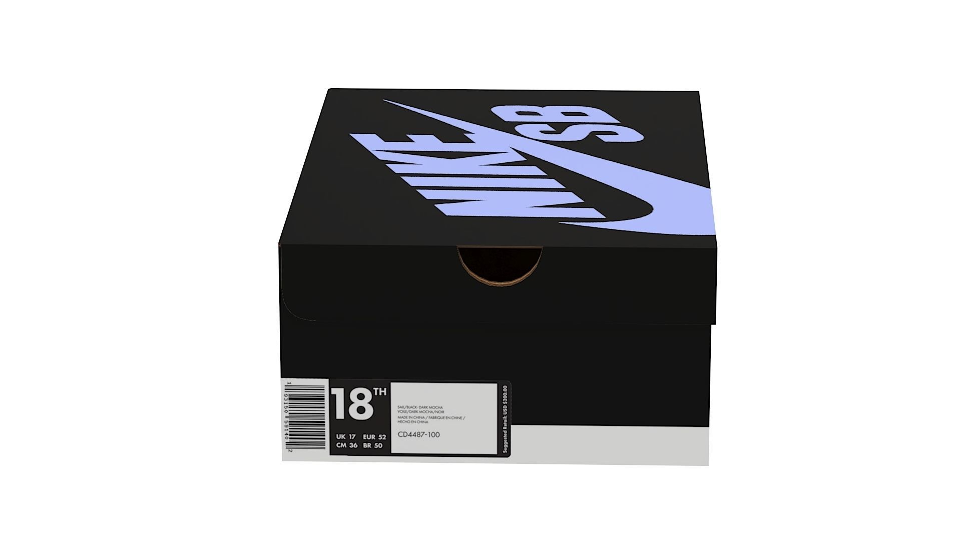 Nike Shoe Box PBR 18 Low-poly 3D model_8