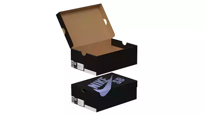 Nike Shoe Box PBR 18 Low-poly 3D model