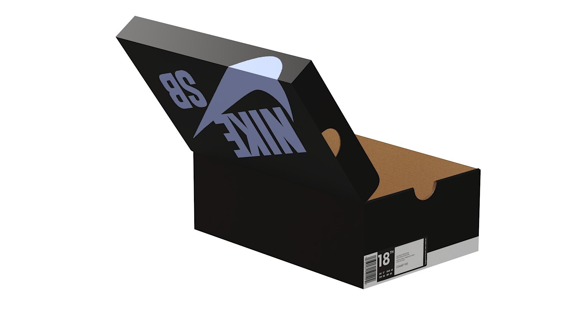 Nike Shoe Box PBR 18 Low-poly 3D model_3